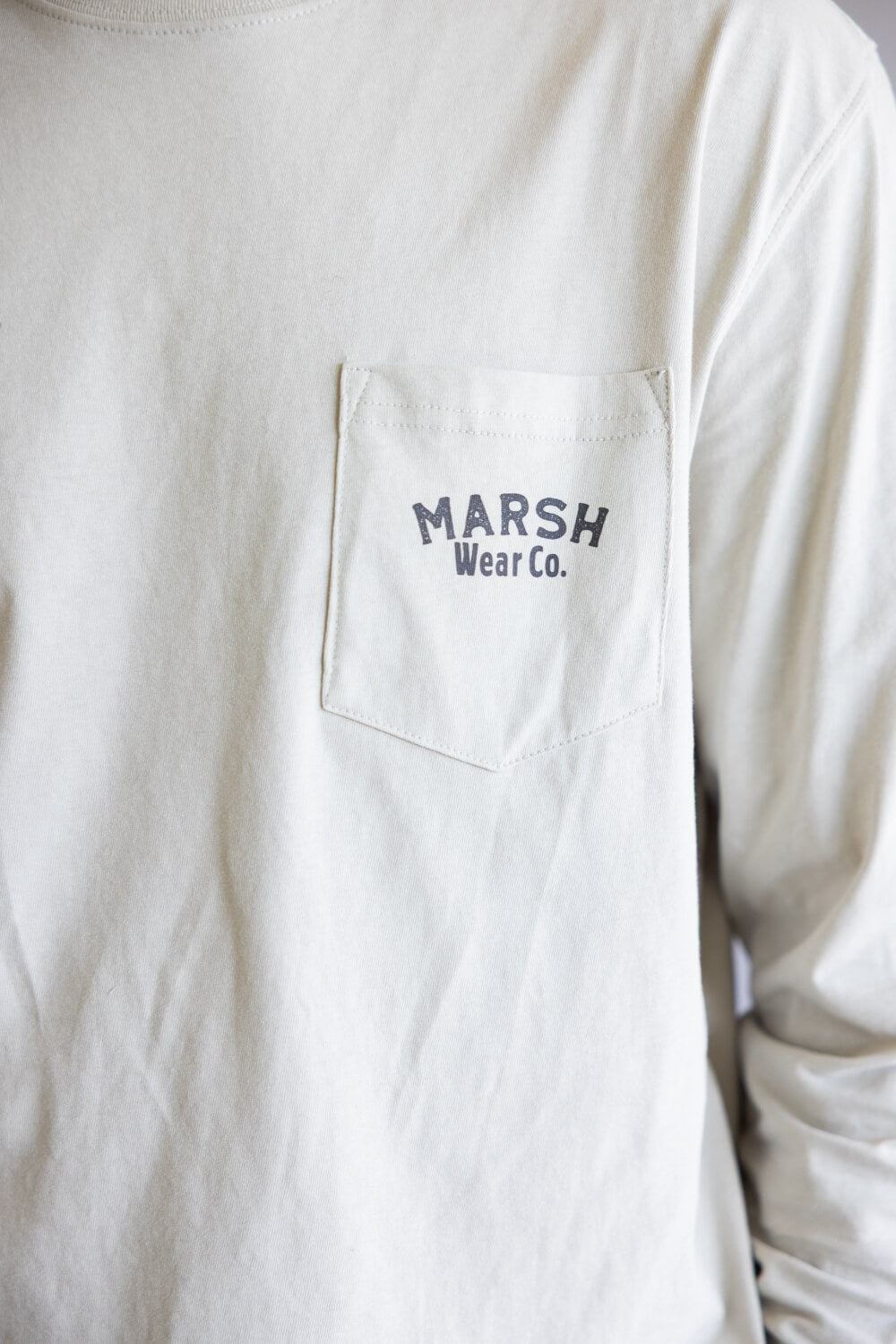 Marsh Wear Red Catch Long Sleeve Shirt for Men in Stone