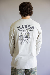 Marsh Wear Red Catch Long Sleeve Shirt for Men in Stone