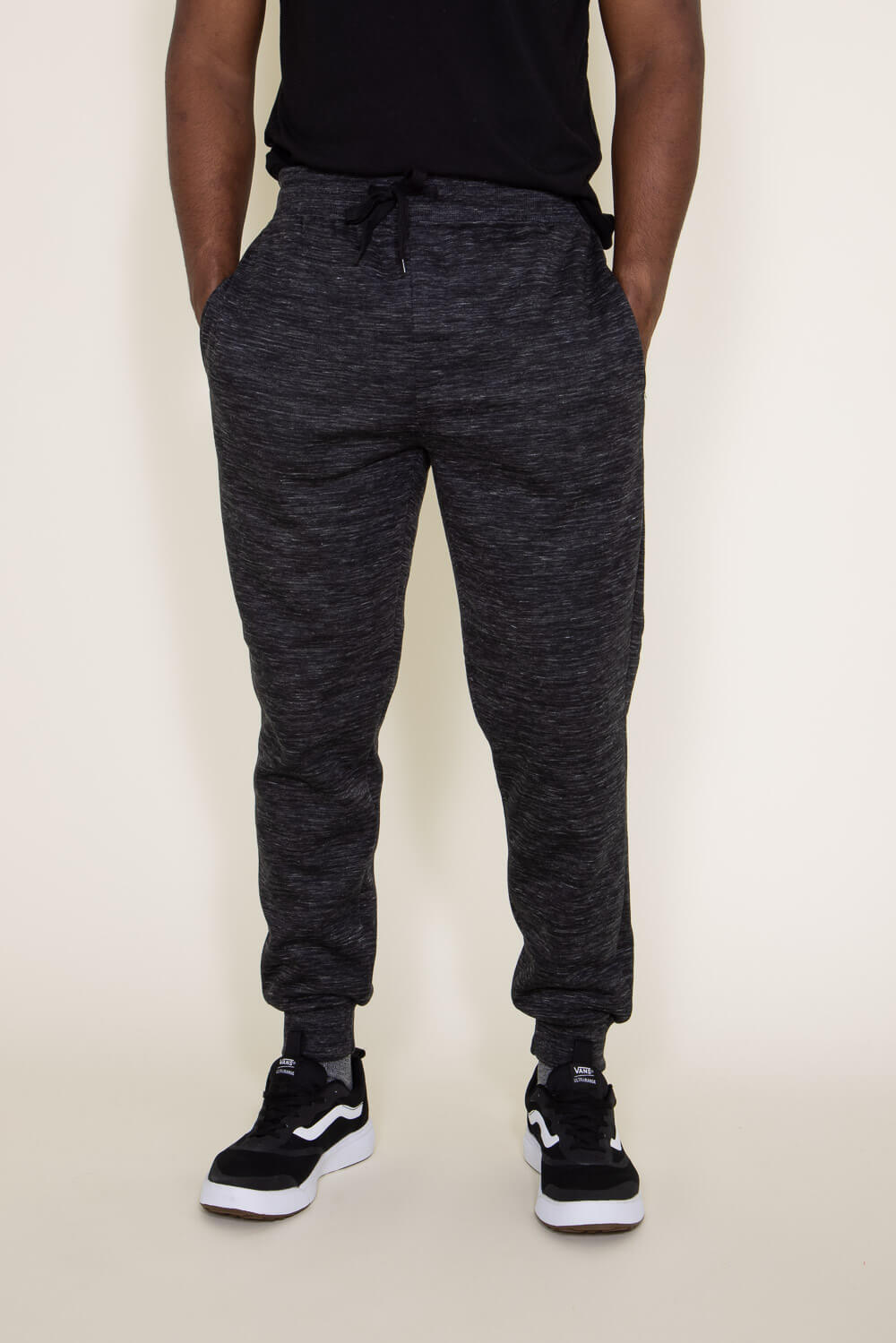 Matix Fur Lined Joggers for Men in Black