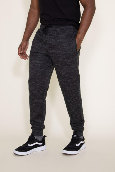 Matix Fur Lined Joggers for Men in Black 