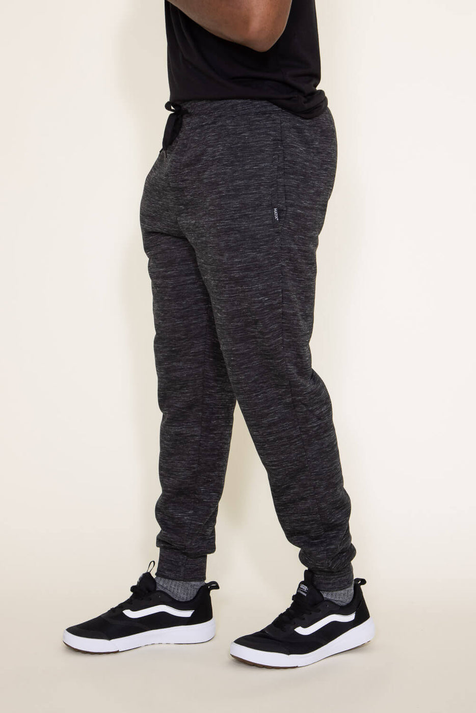 Matix Fur Lined Joggers for Men in Black