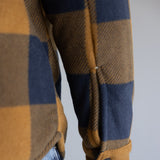 Sherpa Lined Polar Hooded Shacket for Men in Wood