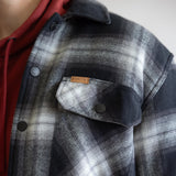 Sherpa Lined Shirt Jacket for Men in Black
