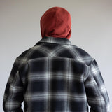 Sherpa Lined Shirt Jacket for Men in Black