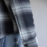 Sherpa Lined Shirt Jacket for Men in Black
