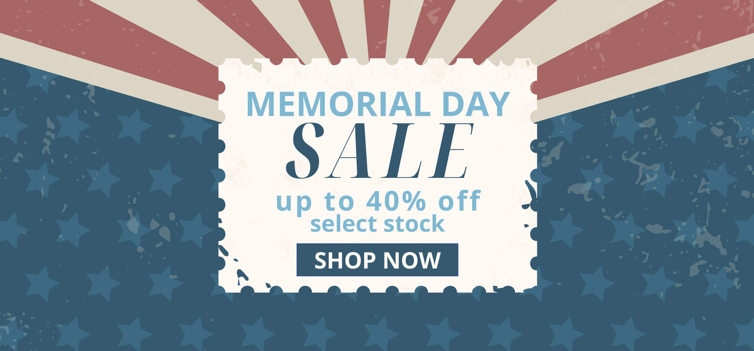 Memorial Day Sale up to 40% Off select stock