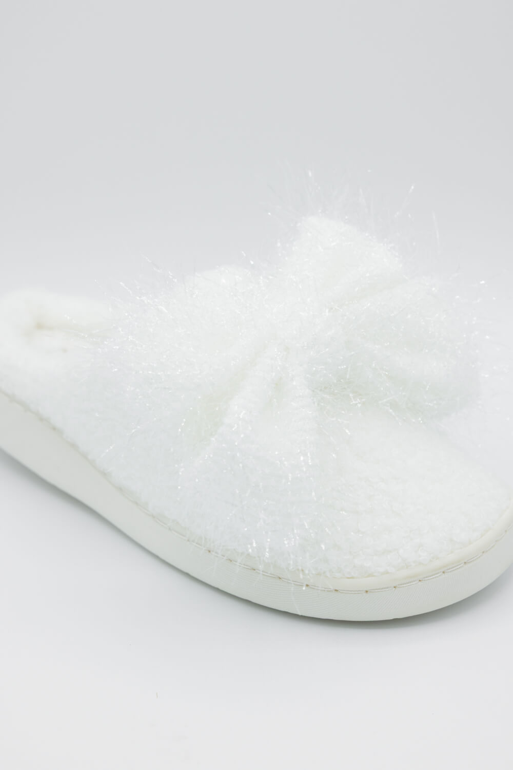 3D Bow Slippers for Women in White