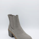 MIA Shoes Letty Lug Booties for Women in Grey