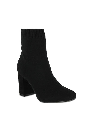 MIA Shoes Erika Knit Booties for Women in Black 