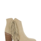 MIA Shoes Cisco Fringe Ankle Booties for Women in Natural
