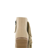 MIA Shoes Cisco Fringe Ankle Booties for Women in Natural