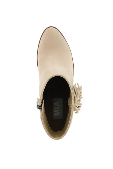 MIA Shoes Cisco Fringe Ankle Booties for Women in Natural