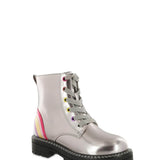 MIA Shoes Padma Combat Booties for Girls in Pewter