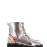 MIA Shoes Padma Combat Booties for Girls in Pewter