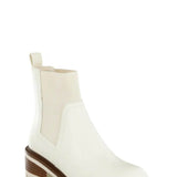 MIA Shoes Ives Lug Booties for Women in Bone White