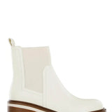 MIA Shoes Ives Lug Booties for Women in Bone White