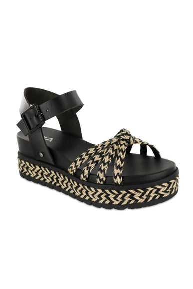  MIA Kehlani Rope Platform Sandals for Women in Black
