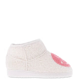 MIA Smiley Face Slipper Booties for Women in Pink