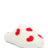 MIA Cozi Red Heart Slippers for Women in Red/White