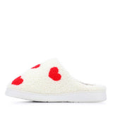 MIA Cozi Red Heart Slippers for Women in Red/White