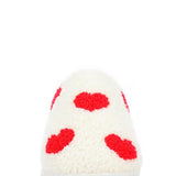 MIA Cozi Red Heart Slippers for Women in Red/White