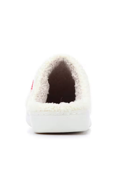 MIA Cozi Red Heart Slippers for Women in Red/White