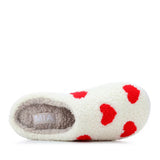 MIA Cozi Red Heart Slippers for Women in Red/White