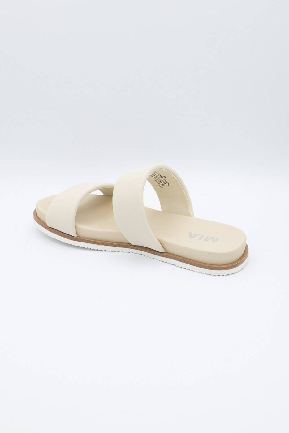 MIA Valeri 2 Band Slides for Women in Taupe GS1424506 SEASHELL