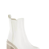 MIA Shoes Adea Lug Booties for Women in Bone White