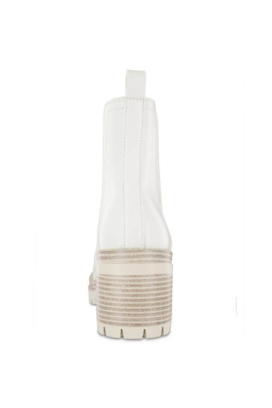 MIA Shoes Adea Lug Booties for Women in Bone White