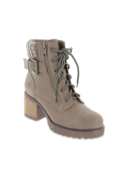 MIA Shoes Beckham Lug Booties for Women in Taupe
