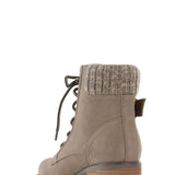 MIA Shoes Beckham Lug Booties for Women in Taupe
