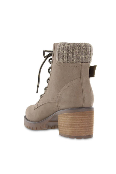 MIA Shoes Beckham Lug Booties for Women in Taupe