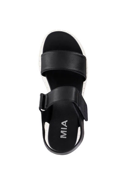 MIA Yuri Platform Wedge Sandals for Women in Black 