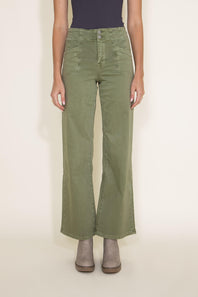 Mica High Rise Wide Leg Jeans for Women in Olive