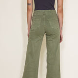 Mica High Rise Wide Leg Jeans for Women in Olive