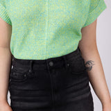 Mica High Rise Raw Hem Denim Mini Skirt for Women