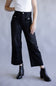 Mica High Rise Cropped Wide Leg Jeans for Women in Black