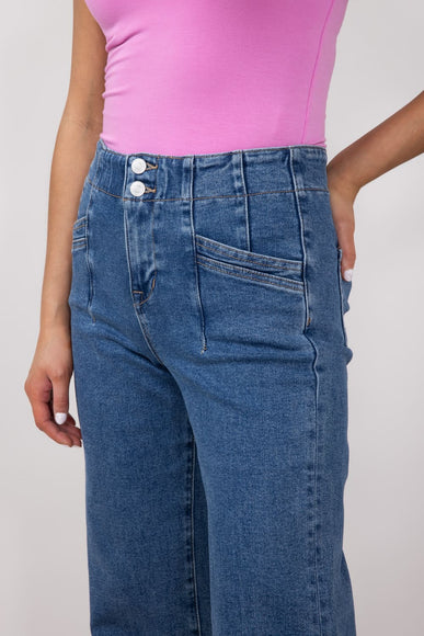 Mica High Rise Wide Leg Jeans for Women in Medium Wash