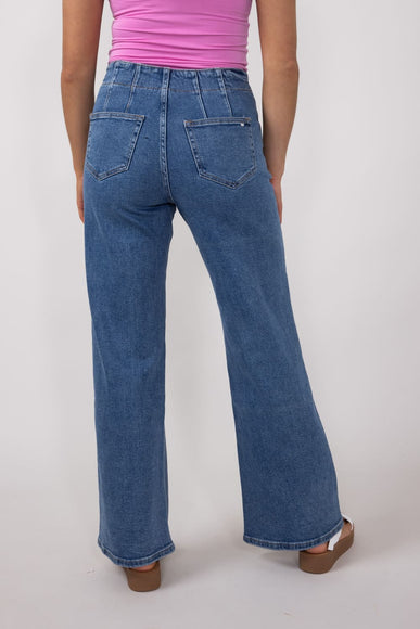 Mica High Rise Wide Leg Jeans for Women in Medium Wash