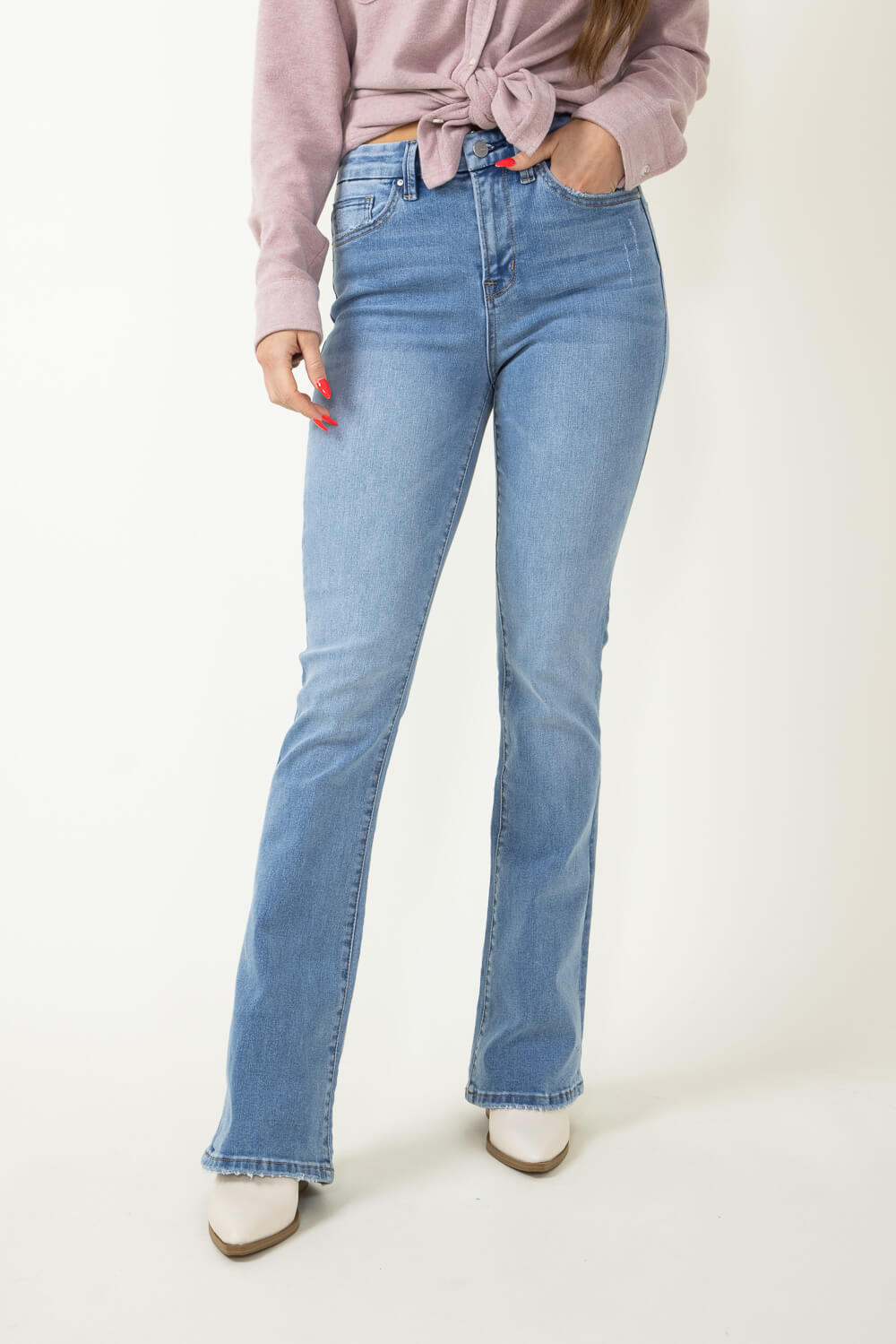 Mica High Rise Boot Cut Jeans for Women