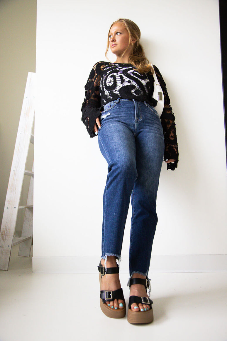 Allie Mica High Rise Mom Jeans main image 1