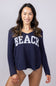 Miracle Beach Lightweight Sweater for Women in Navy