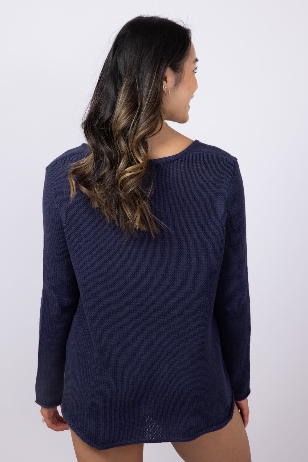 Miracle Beach Lightweight Sweater for Women in Navy