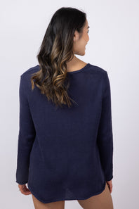 Miracle Beach Lightweight Sweater for Women in Navy