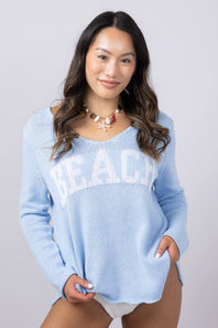Miracle Beach Lightweight Sweater for Women in Beach Sky