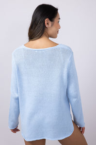 Miracle Beach Lightweight Sweater for Women in Beach Sky