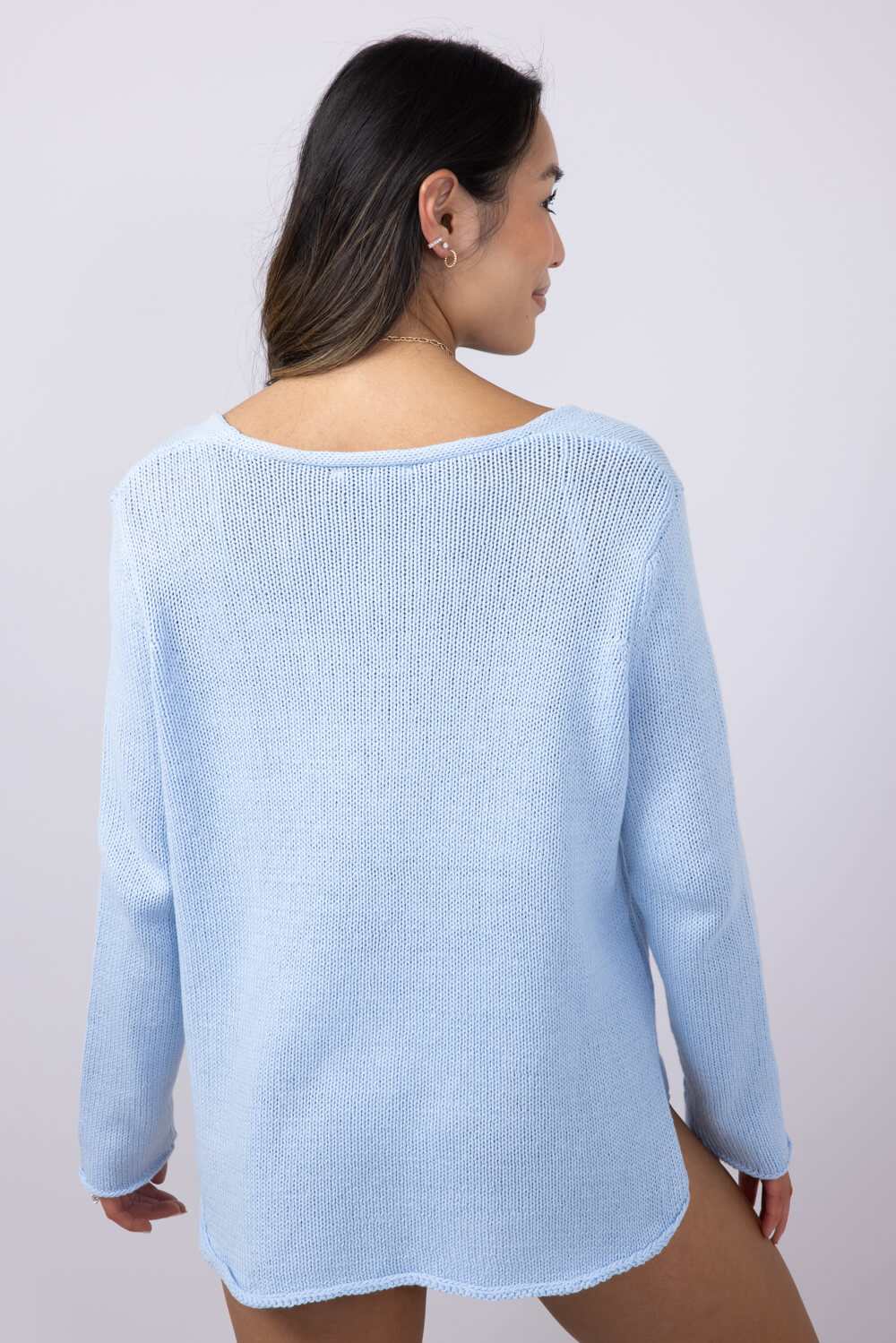 Miracle Beach Lightweight Sweater for Women in Beach Sky