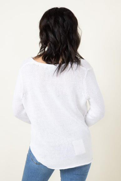 Miracle Knit American Flag Sweater for Women in Ivory
