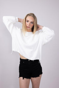 Miracle Synch Waist Textured Lightweight Sweater for Women in White